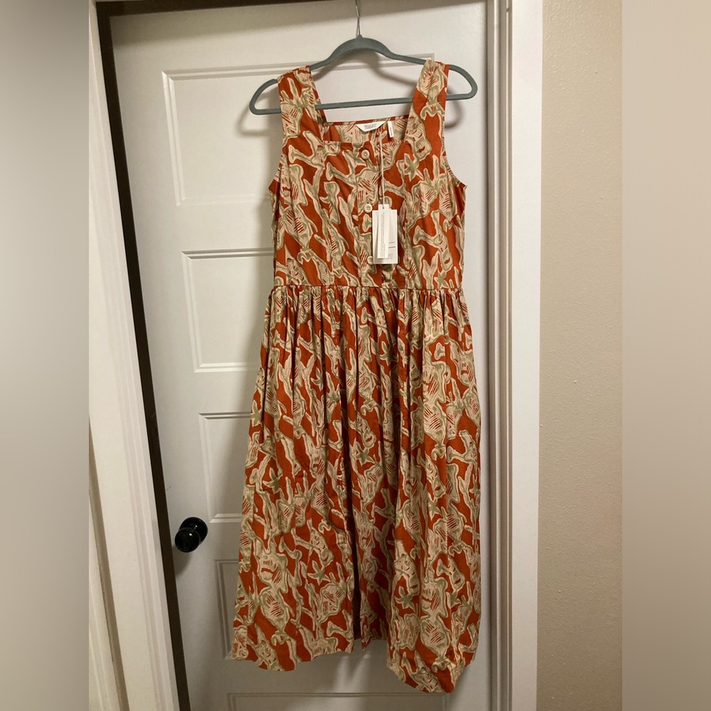 Toast Sea Kelp Organic Cotton Dress